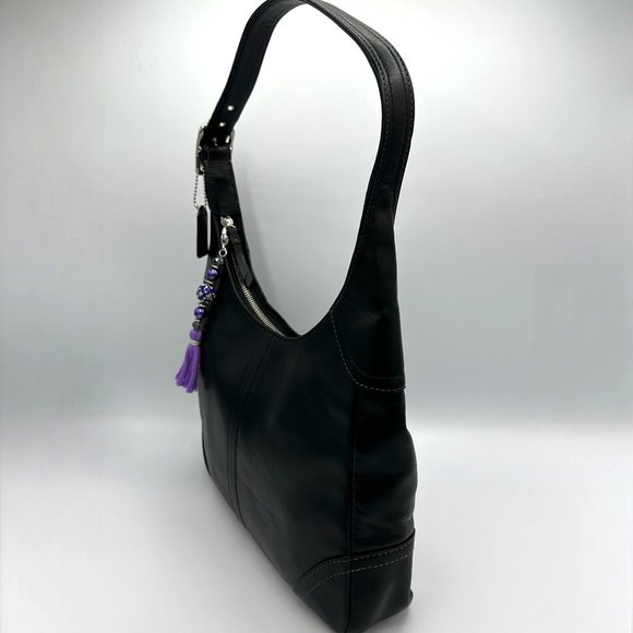 Vintage COACH Legacy Black Leather Hobo Shoulder/Handbag in EVC - Picture 2 of 16